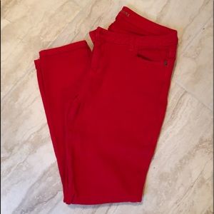Michael Kors Red Skinny Jeans